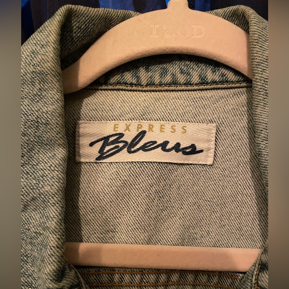Vintage Express Blues Denim Jacket Size S - Picture 4 of 11